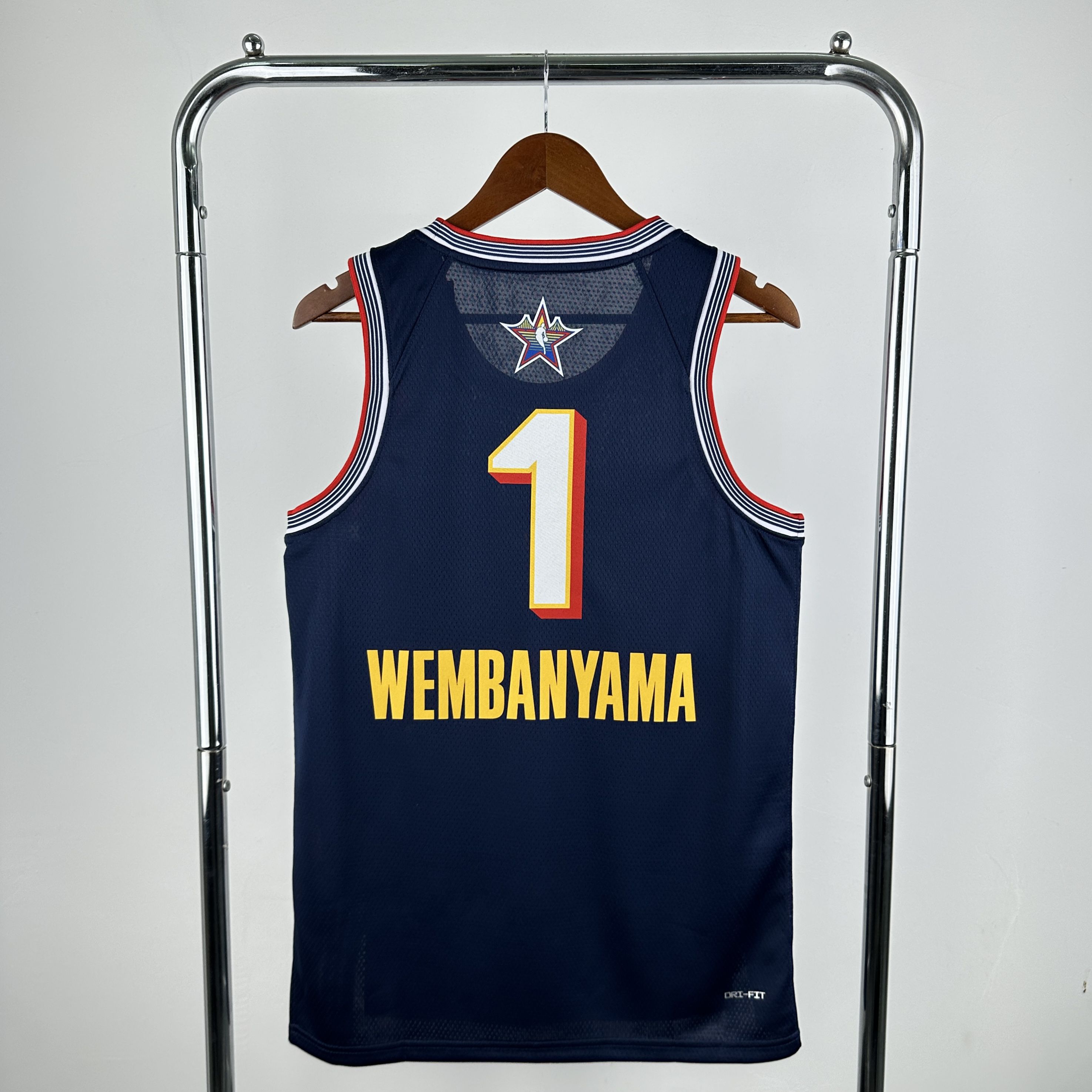 Men 2025 All star #1 Wembanyama Drak Blue Jordan Edition NBA Jersey->more jerseys->NBA Jersey